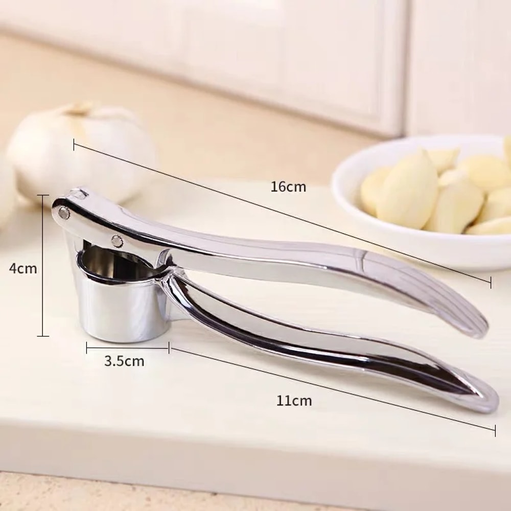 Garlic Press Kitchen Tools, Stainless Steel Garlic Masher, Manual Press Tool