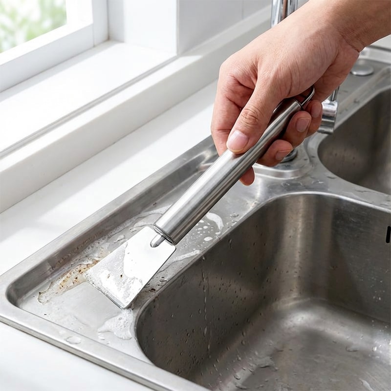 Versatile Kitchen Scraper for Glue, Labels, Tight Spots, Non-Scratch Tool