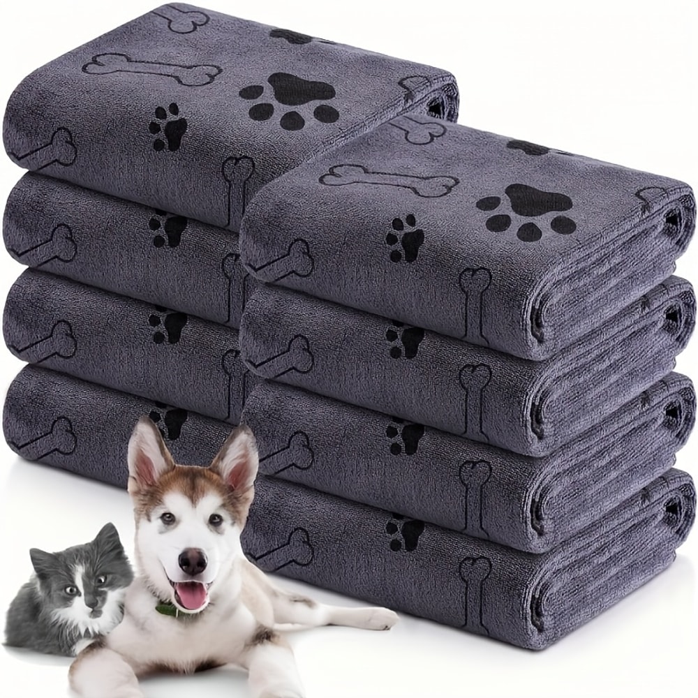 Absorbent Pet Bath Towel, Microfiber Dog Towel, Quick-drying Fiber Wiping Cloth