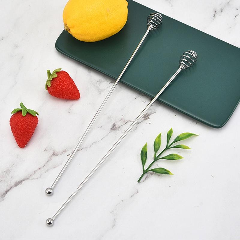 Decorative Long Stir Sticks for Drinks Mixing Bar, Stainless Steel Bartender Cocktail Stirrers Multi-Function