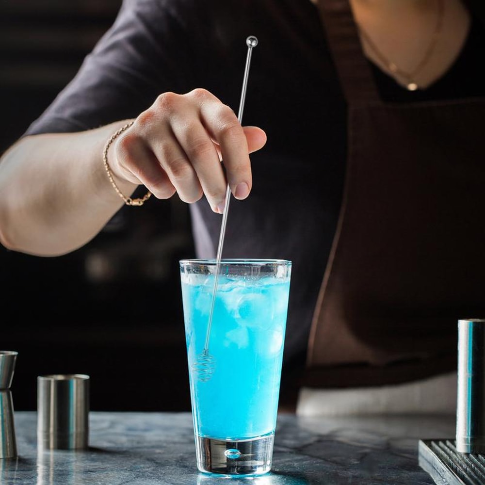 Decorative Long Stir Sticks for Drinks Mixing Bar, Stainless Steel Bartender Cocktail Stirrers Multi-Function