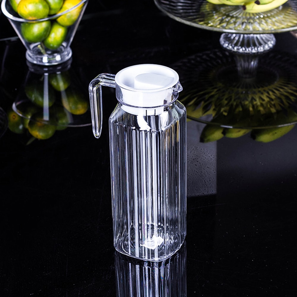 Plastic Water Juice Jug Pitcher Transparent Bottle for Storing Fresh Juices and Drinks for Fridge Storage