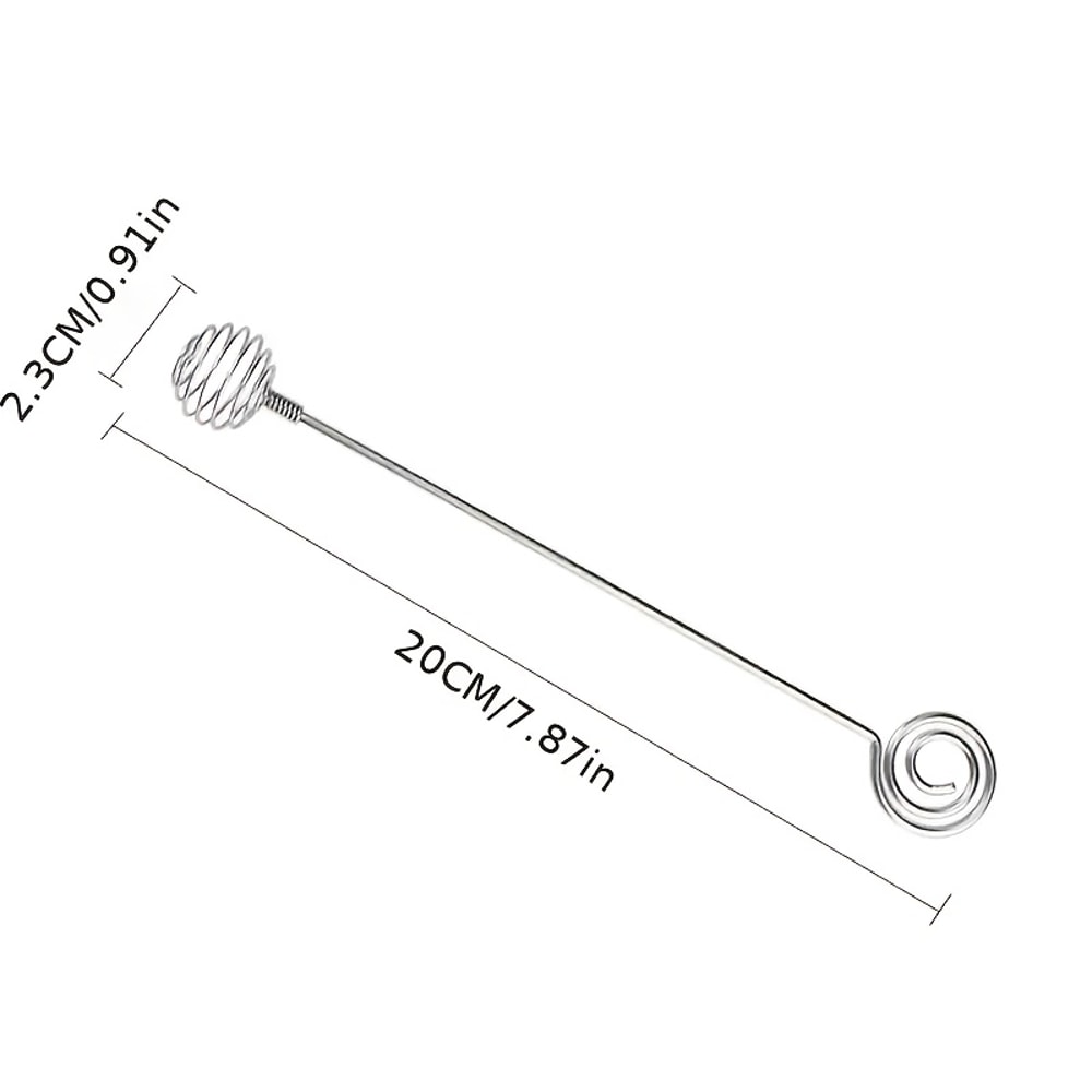 Practical Honey Stir Bar Mixing Stick, Stainless Steel Handle Spoon for Jar and Kitchen Tools