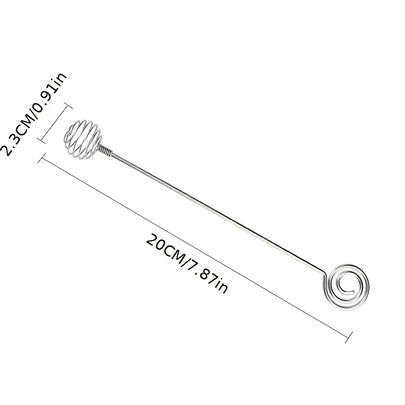 Practical Honey Stir Bar Mixing Stick, Stainless Steel Handle Spoon for Jar and Kitchen Tools