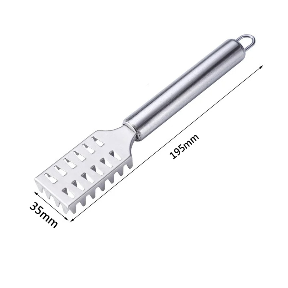 Seafood Crackers Fish Scaler Scraper, Stainless Steel Planet Skin Brush Cleaner