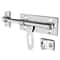 Brushed Barrel Bolt Latch Padlock Set, Stainless Steel Hardware for Locking Doors and Windows