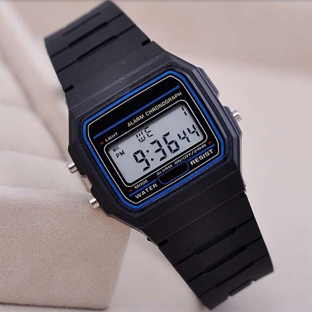 Simple Square LED Display Digital Watch Casual Silicone Strap Watch For Men 5