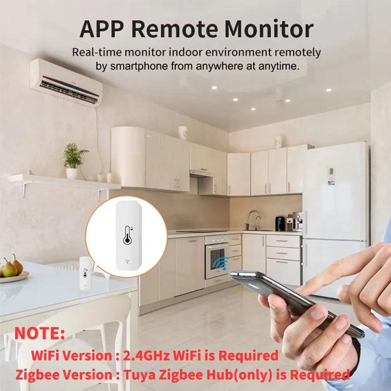 Smart WiFi Temperature Humidity Sensor For Home Tuya App Alexa Control 2