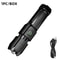 High Power Rechargeable LED Camping Flashlight USB Spotlight Lantern for Outdoor, Fishing, and Hiking Waterproof