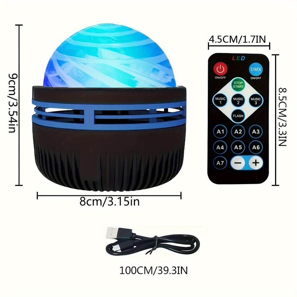 LED Star Galaxy Projector Lamp With Remote Control USB Auto Rotating Magic Ball Moon Light Colorfu 3