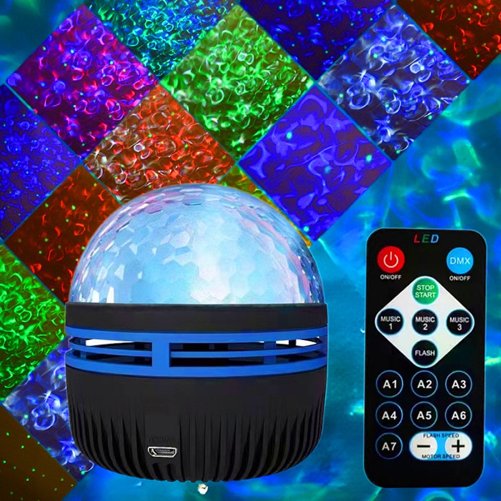 LED Star Galaxy Projector Lamp With Remote Control USB Auto Rotating Magic Ball Moon Light Colorfu 8