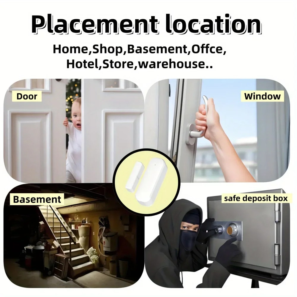 Smart Window Contact Sensor For Home Security Works With Smart Life Alexa Google Home 4