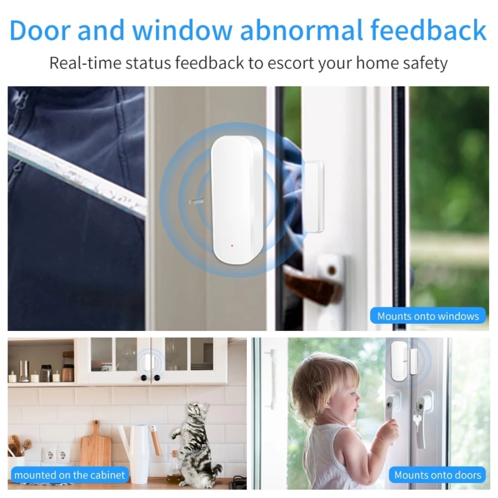 Smart Window Contact Sensor For Home Security Works With Smart Life Alexa Google Home 5