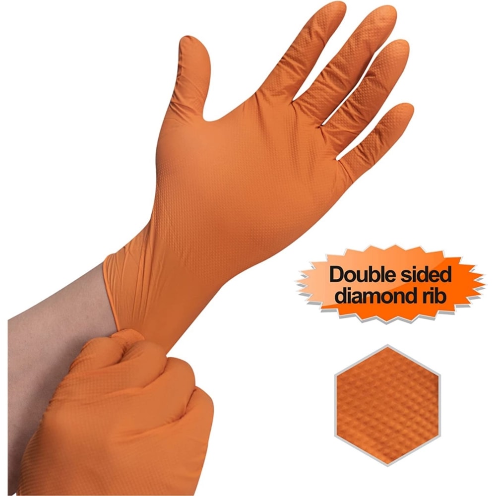 Heavy Duty Nitrile Mechanic Gloves IndustrialGrade Disposable LatexFree Puncture And Chemical Resis 1