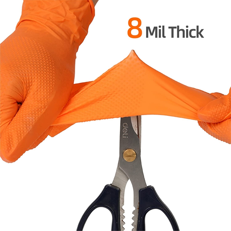 Heavy Duty Nitrile Mechanic Gloves IndustrialGrade Disposable LatexFree Puncture And Chemical Resis 2