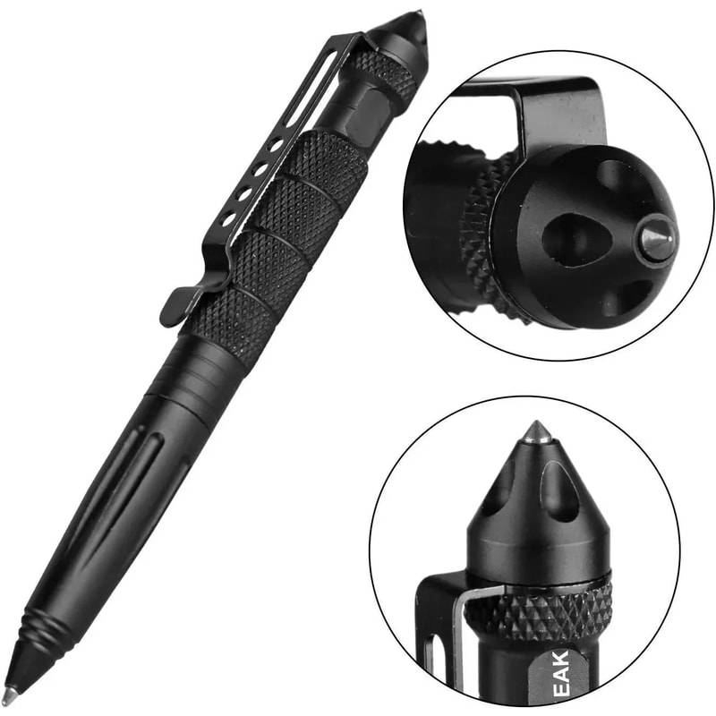 Tactical Self Defense Pen with Glass Breaker Durable Survival Pen for Writing & Protection