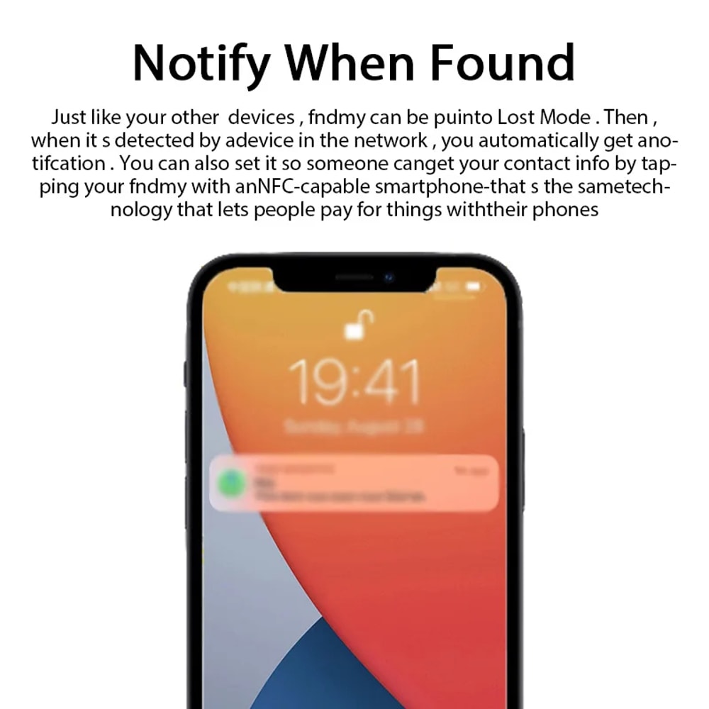 Bluetooth Smart Tag Tracker for Apple Find My APP Pet, Kid, and Car GPS Tracker with Anti-Lost Alarm