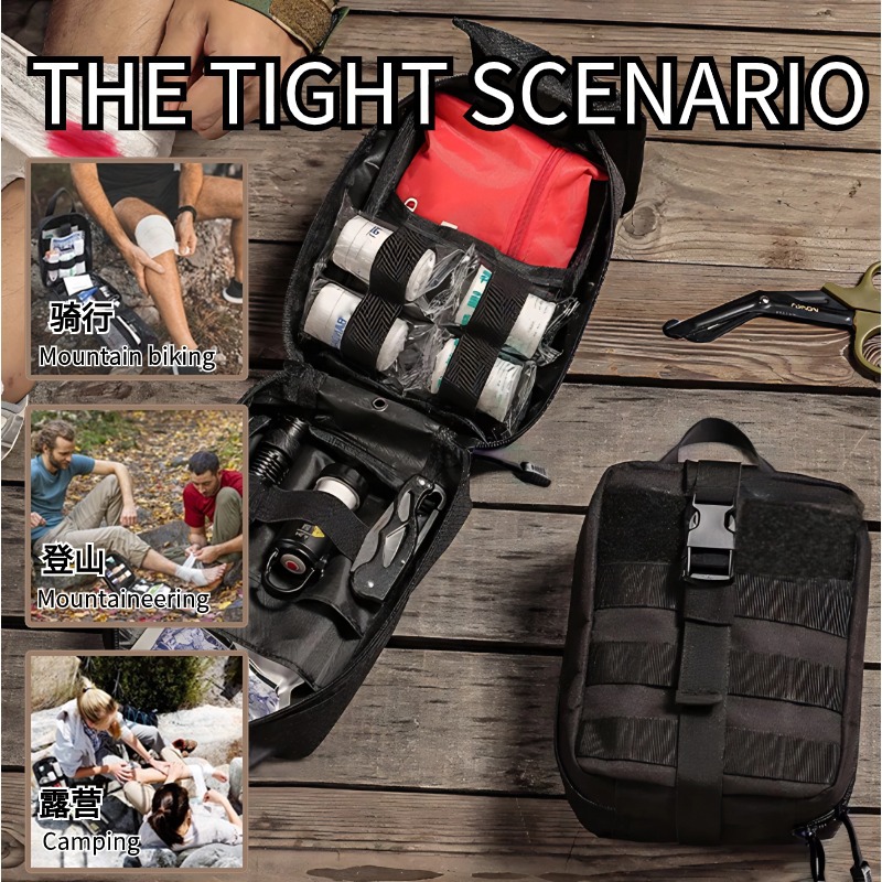 EDC Tactical Waist Pack Compact Emergency Medical Kit for Hiking, Camping, and Survival
