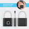 Fingerprint Padlock Waterproof Zinc Alloy Biometric Lock with Rechargeable Battery for Doors, Gym, Locker, and Storage
