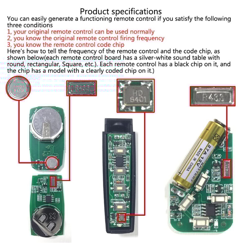 Remote Control Garage Door Opener Duplicator 433MHz Universal Cloning Remote For Easy Access 2