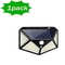 Solar Powered Motion Sensor Street Lamp Waterproof Outdoor Garden Light with Adjustable Railing and Sunlight Charging