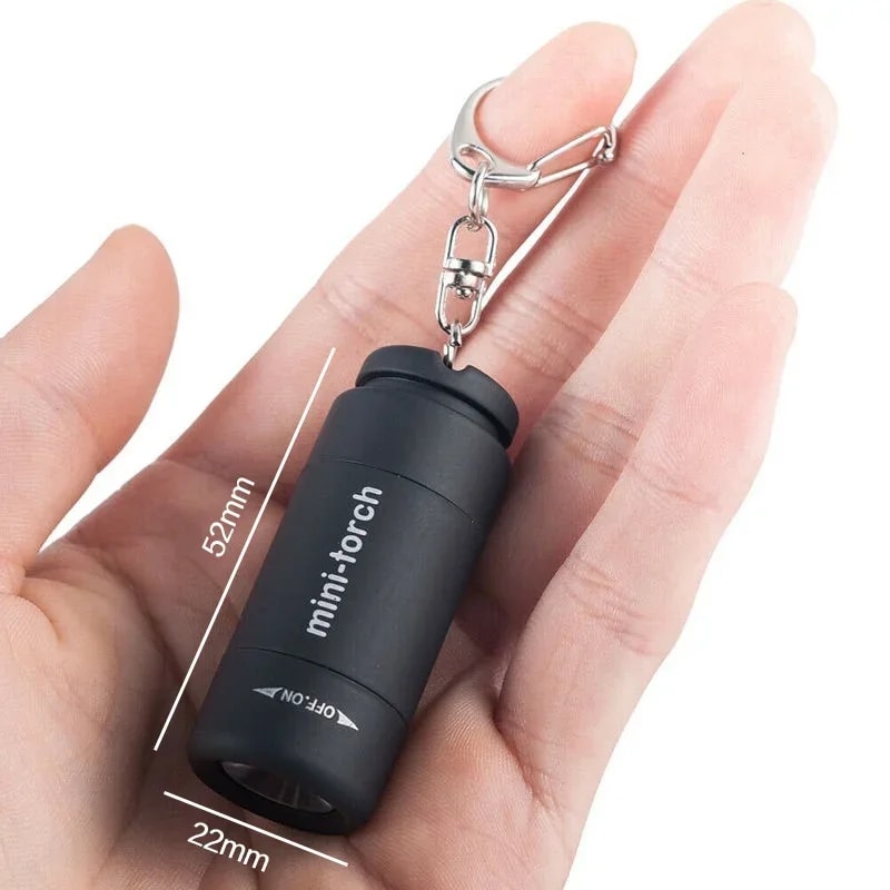 USB Rechargeable LED Mini Flashlight Waterproof Multifunctional Keychain Light For Outdoor Hiking 5