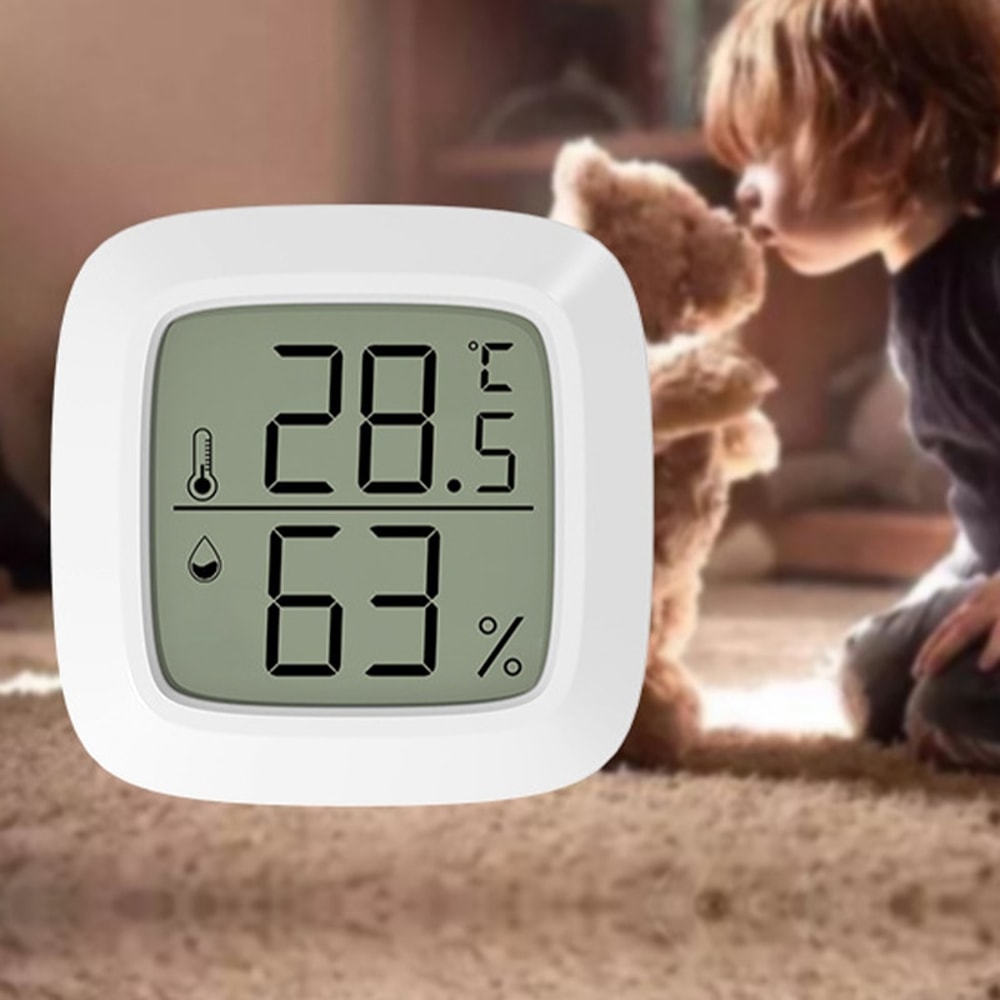 Mini LCD Digital Thermometer Indoor Temperature & Humidity Meter with Precise Sensor for Home Use