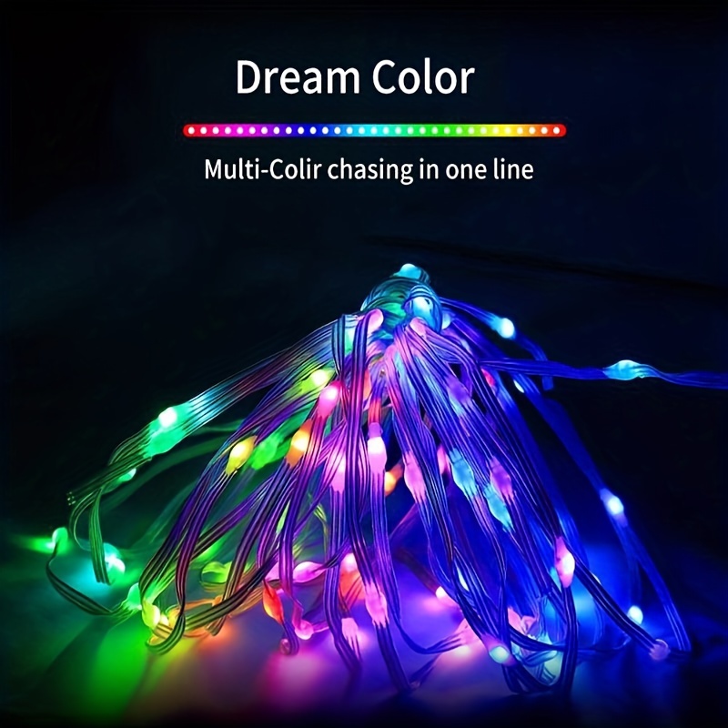 RGB LED String Lights With Bluetooth Remote Dreamcolor Garden Party Wedding Decor 3