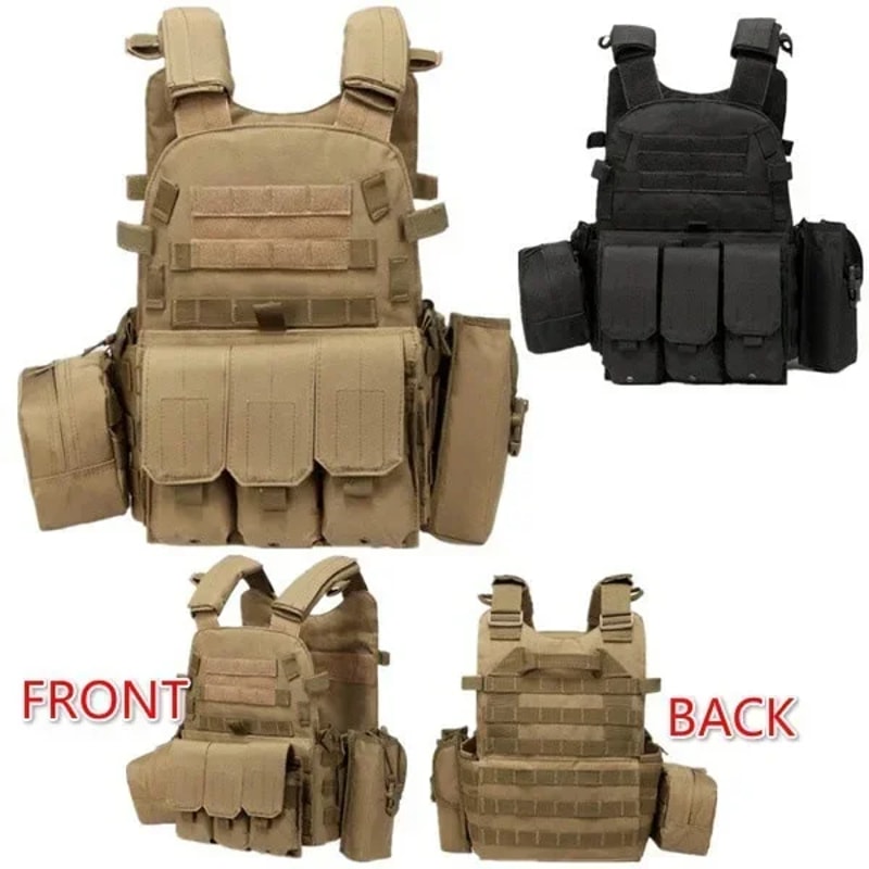 Tactical Plate Carrier Vest Premium MOLLE Body Armor For Hunting Airsoft And Wargames 3