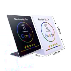 programmable nfc google reviews display stand customizable brand bracket for businesses