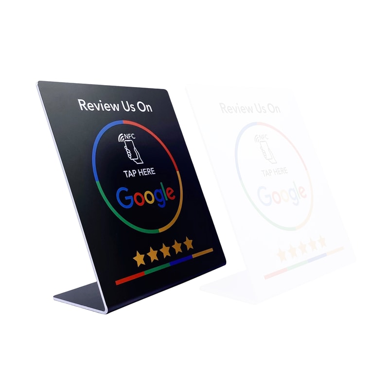 Programmable NFC Google Reviews Display Stand Customizable Brand Bracket for Businesses