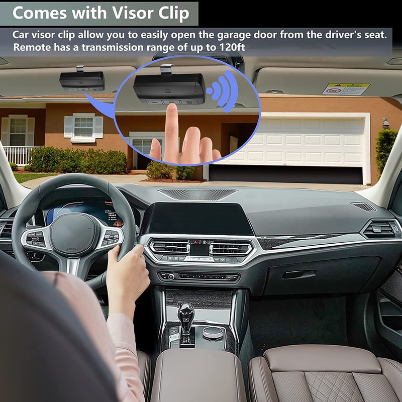 Universal Garage Door Remote Control With Clip Multifrequency Rolling Code Transmitter 1