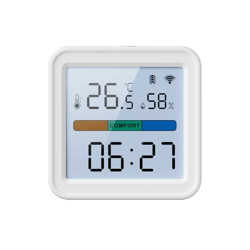 smart temperature & humidity sensor for alexa & google home with backlight display