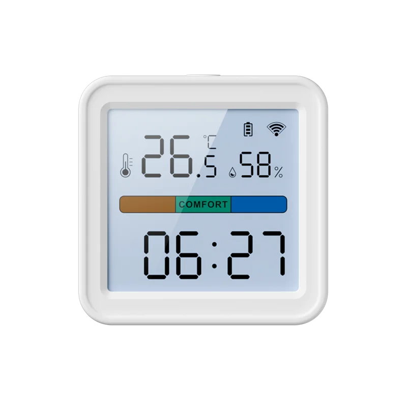 Smart Temperature Humidity Sensor For Alexa Google Home With Backlight Display 0