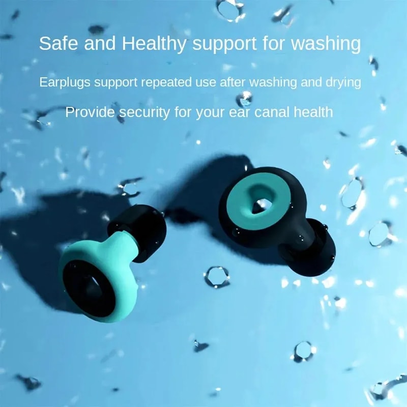 Noise Reduction Earplugs Soft Silicone Ear Muffs for Travel, Swimming & Noise Protection Reusable & Waterproof