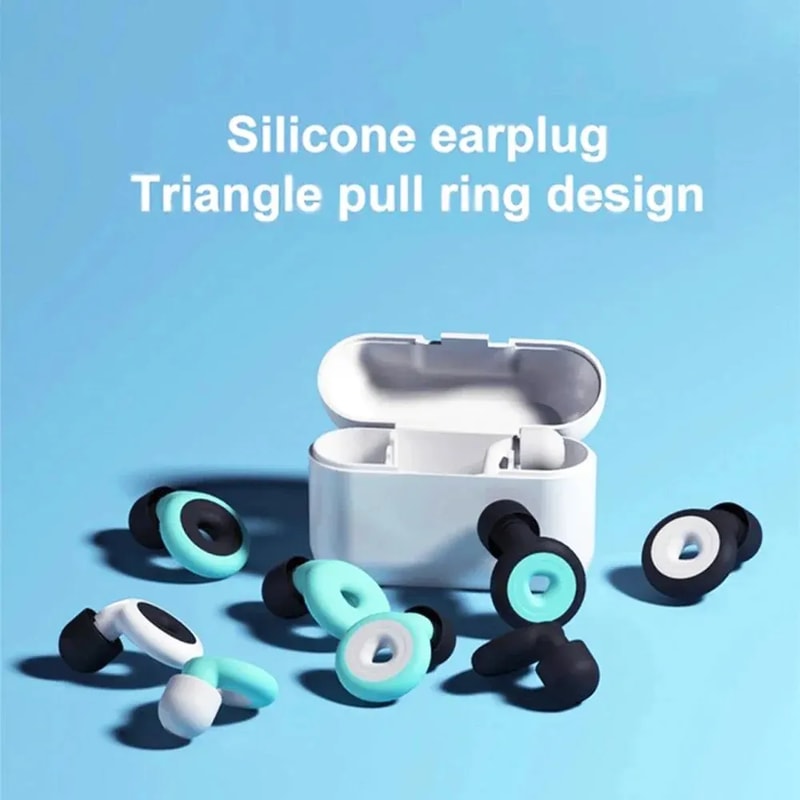 Noise Reduction Earplugs Soft Silicone Ear Muffs for Travel, Swimming & Noise Protection Reusable & Waterproof