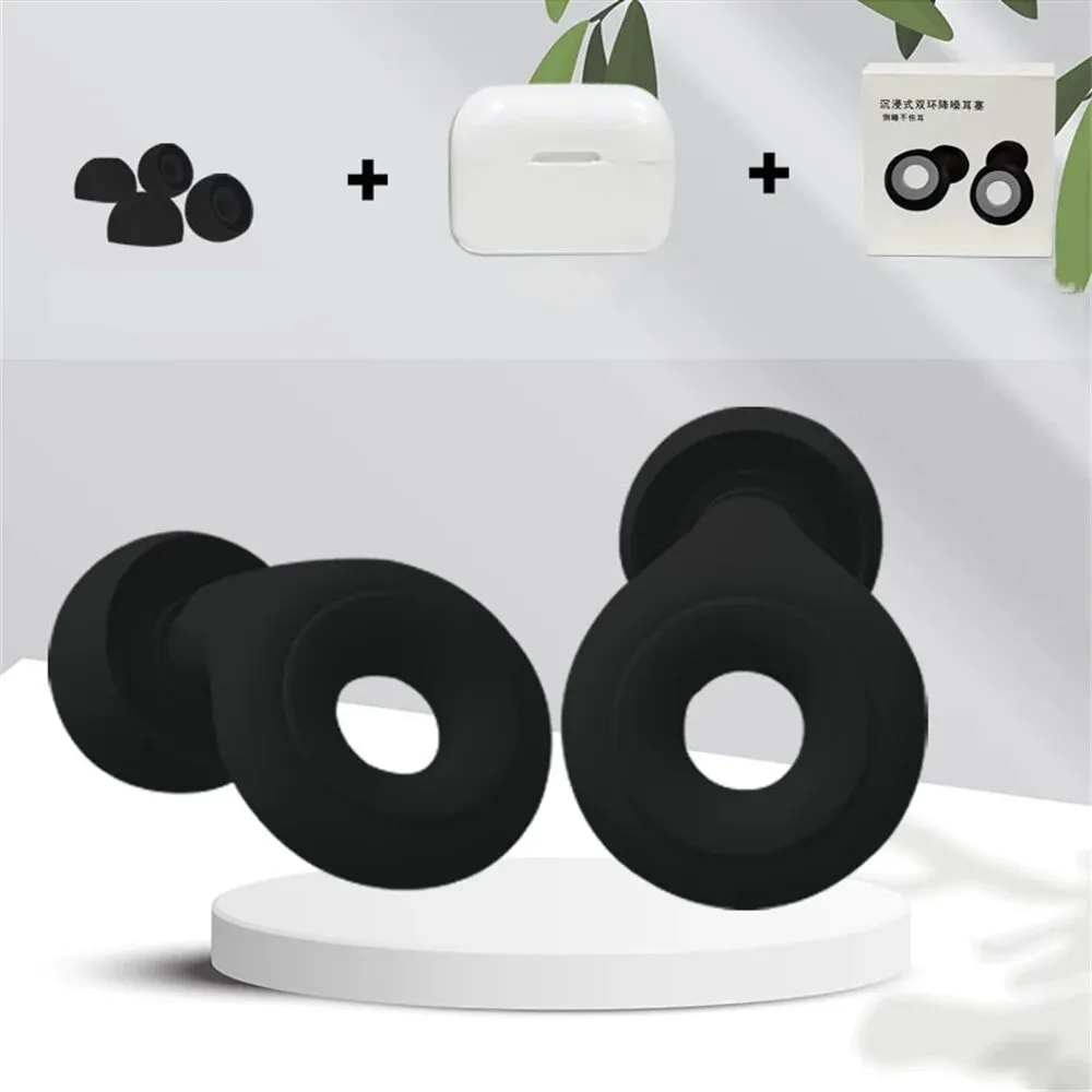 Noise Reduction Earplugs Soft Silicone Ear Muffs for Travel, Swimming & Noise Protection Reusable & Waterproof