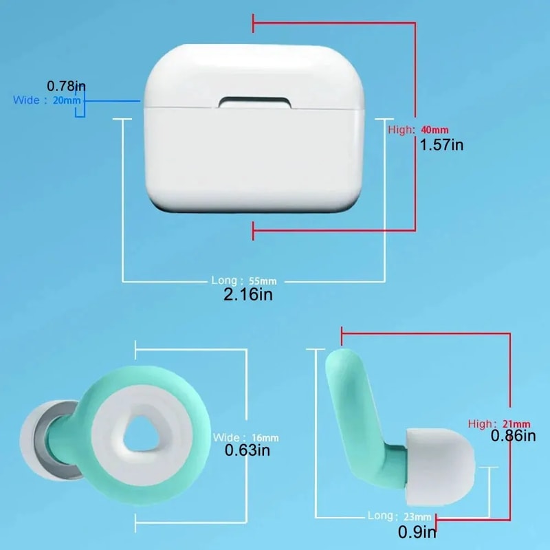 Noise Reduction Earplugs Soft Silicone Ear Muffs for Travel, Swimming & Noise Protection Reusable & Waterproof