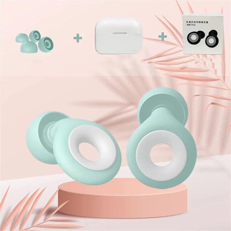Noise Reduction Earplugs Soft Silicone Ear Muffs for Travel, Swimming & Noise Protection Reusable & Waterproof