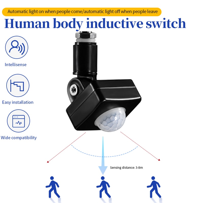 Human Body Sensor Infrared Detector Auto Dusk To Dawn Inductor Switch Adjustable Timer 2