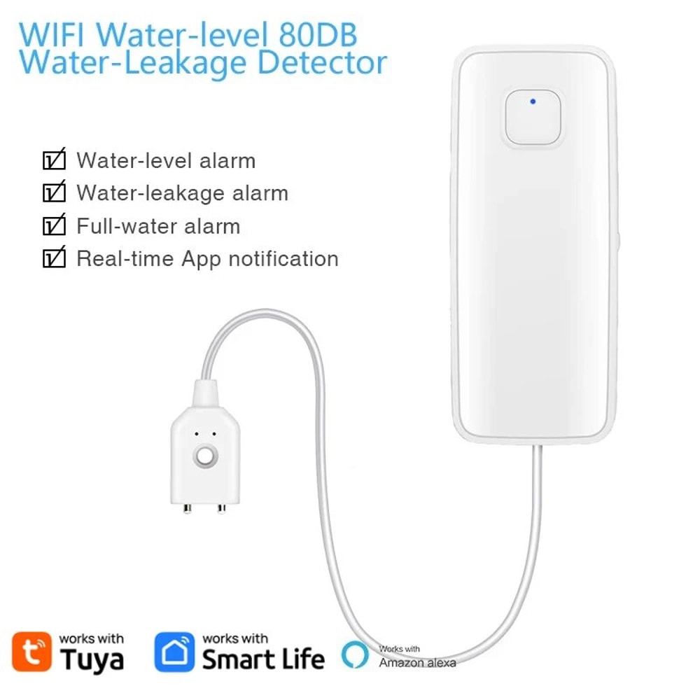 Smart Water Leak Detector With Sound Alarm Remote Monitoring For Home Protection 2