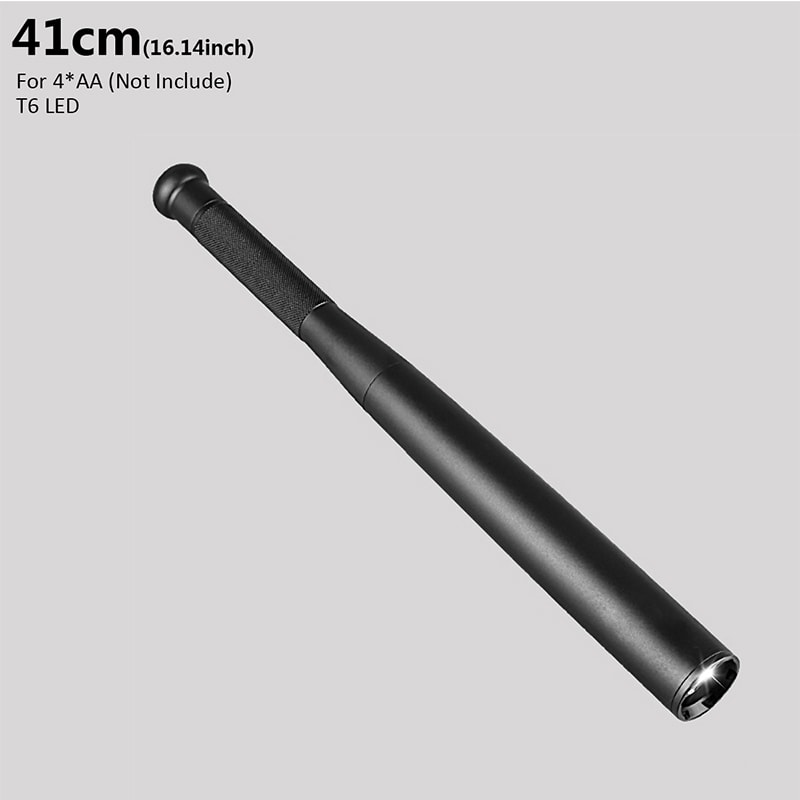 Aluminium Alloy Baseball Bat LED Flashlight – Super Bright Waterproof Torch for Emergency Self Defense & Outdoor Use