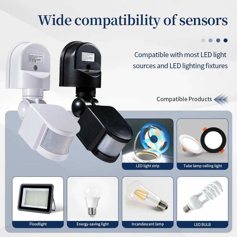Automatic Infrared Light Sensor Movement Detector For Outdoor LED Lights Human Presence Sensor 3