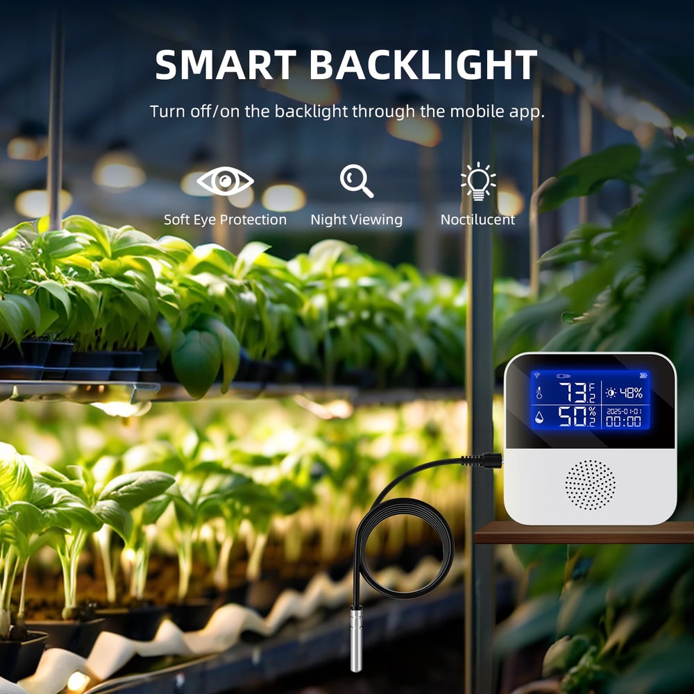 Smart WIFI Temperature And Humidity Sensor With LCD Display Ideal Indoor Thermometer And Hygromete 4