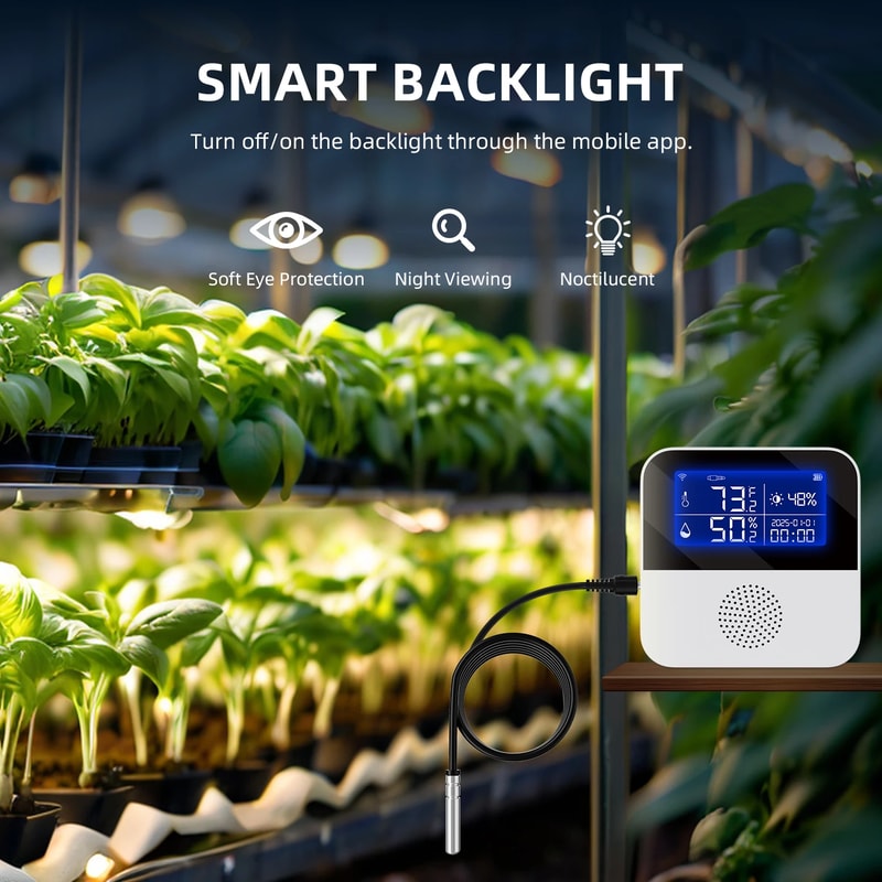 Smart WIFI Temperature And Humidity Sensor With LCD Display Ideal Indoor Thermometer And Hygromete 4