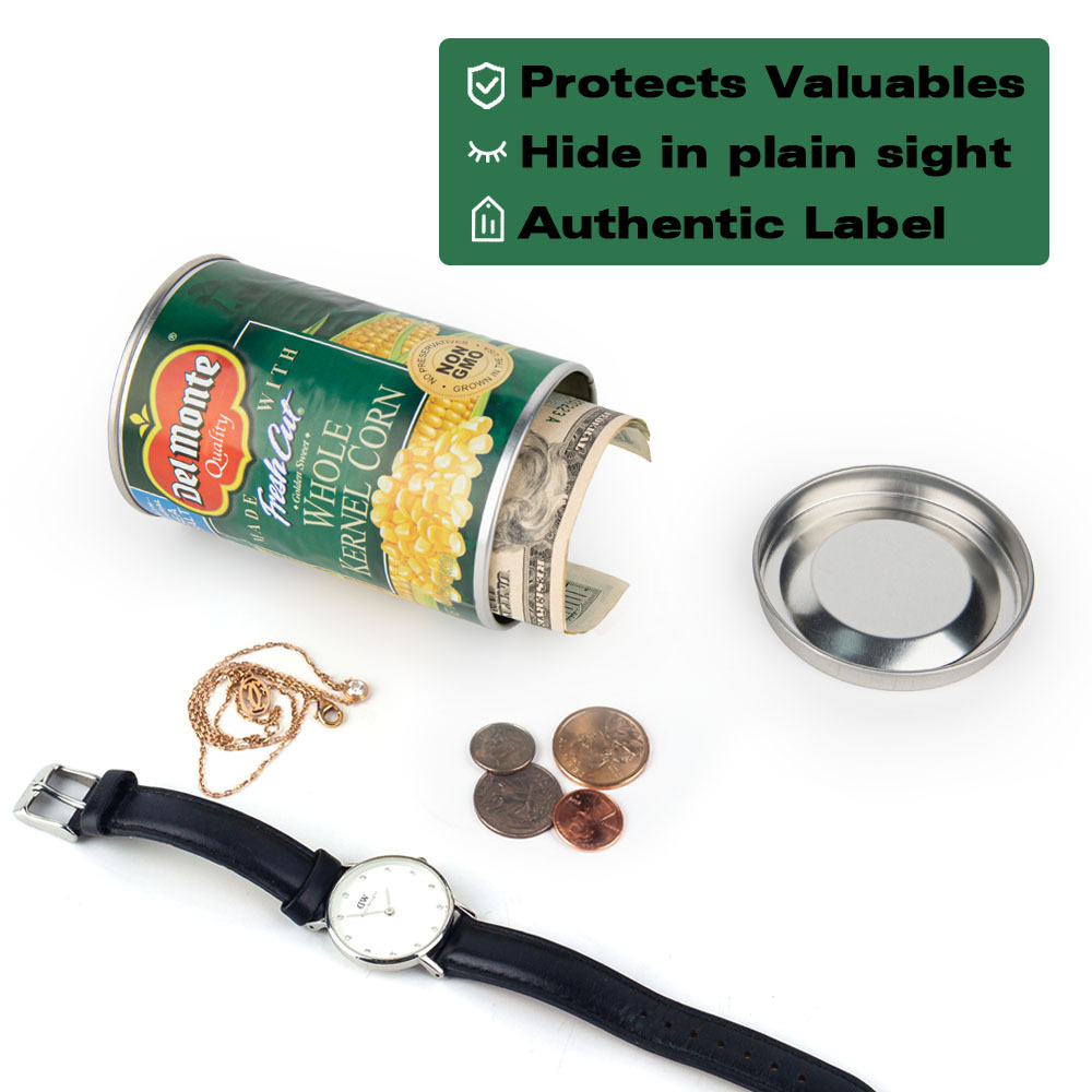 Hidden Safe Compartment Diversion Safe Can Secret Stash Hiding Container, Kitchen Cupboard Hide Cash & Valuables