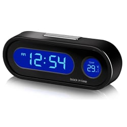 car digital clock thermometer with luminous display | lcd backlight auto time watch | auto accessories for drivers