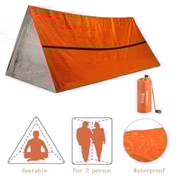 emergency shelter bivy tent kit waterproof mylar tube tent, thermal blanket & sleeping bag for survival and outdoor us