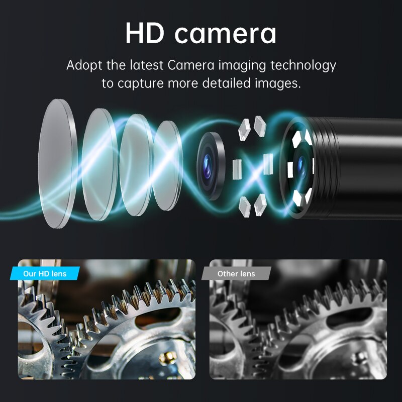 Industrial Endoscope Camera Waterproof Borescope For Car Sewer And Pipe Inspections 3
