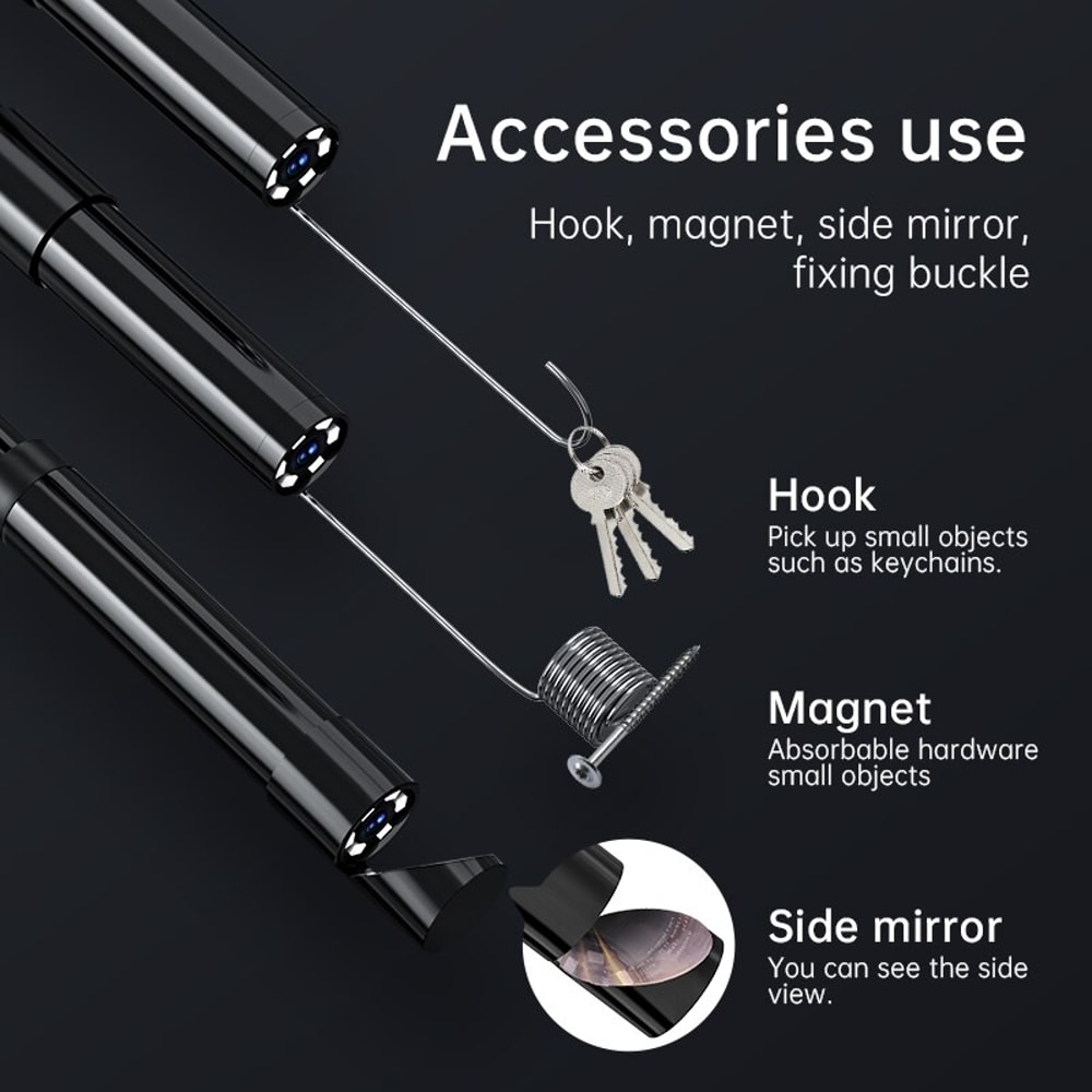 Industrial Endoscope Camera Waterproof Borescope For Car Sewer And Pipe Inspections 5